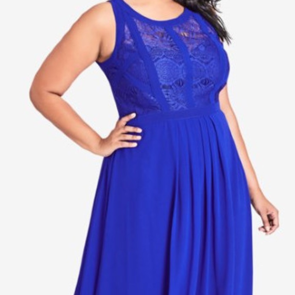 NEW City Chic Panelled Bodice Maxi Dress